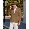 imageCOOFANDY Mens Casual Sport Coat Blazer Two Buttons Knit Lightweight Suit JacketsBrown
