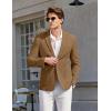 imageCOOFANDY Mens Casual Sport Coat Blazer Two Buttons Knit Lightweight Suit JacketsBrown