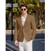 imageCOOFANDY Mens Casual Sport Coat Blazer Two Buttons Knit Lightweight Suit JacketsBrown