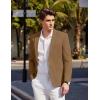 imageCOOFANDY Mens Casual Sport Coat Blazer Two Buttons Knit Lightweight Suit JacketsBrown