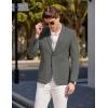 imageCOOFANDY Mens Casual Sport Coat Blazer Two Buttons Knit Lightweight Suit JacketsDark Grey