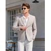 imageCOOFANDY Mens Casual Sport Coat Blazer Two Buttons Knit Lightweight Suit JacketsLight Grey