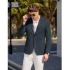 imageCOOFANDY Mens Casual Sport Coat Blazer Two Buttons Knit Lightweight Suit JacketsNavy