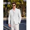 imageCOOFANDY Mens Casual Sport Coat Blazer Two Buttons Knit Lightweight Suit JacketsWhite