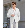 imageCOOFANDY Mens Casual Sport Coat Blazer Two Buttons Knit Lightweight Suit JacketsWhite