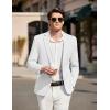 imageCOOFANDY Mens Casual Sport Coat Blazer Two Buttons Knit Lightweight Suit JacketsWhite