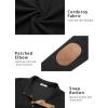 imageCOOFANDY Mens Corduroy Sweatshirt Long Sleeve Pullover Quarter Button Fall Sweat ShirtsBlack