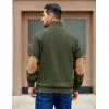 imageCOOFANDY Mens Corduroy Sweatshirt Long Sleeve Pullover Quarter Button Fall Sweat ShirtsDark Army Green