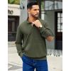 imageCOOFANDY Mens Corduroy Sweatshirt Long Sleeve Pullover Quarter Button Fall Sweat ShirtsDark Army Green