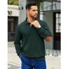 imageCOOFANDY Mens Corduroy Sweatshirt Long Sleeve Pullover Quarter Button Fall Sweat ShirtsLake Green