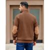 imageCOOFANDY Mens Corduroy Sweatshirt Long Sleeve Pullover Quarter Button Fall Sweat ShirtsLight Brown