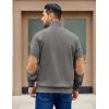 imageCOOFANDY Mens Corduroy Sweatshirt Long Sleeve Pullover Quarter Button Fall Sweat ShirtsLight Grey