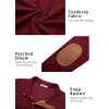 imageCOOFANDY Mens Corduroy Sweatshirt Long Sleeve Pullover Quarter Button Fall Sweat ShirtsWine Red