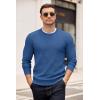 imageCOOFANDY Mens Crewneck Sweater Dress Long Sleeve Pullover Sweater Knit Lightweight SweatersBlue