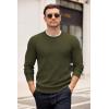 imageCOOFANDY Mens Crewneck Sweater Dress Long Sleeve Pullover Sweater Knit Lightweight SweatersDark Green