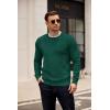 imageCOOFANDY Mens Crewneck Sweater Dress Long Sleeve Pullover Sweater Knit Lightweight SweatersGreen