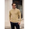 imageCOOFANDY Mens Crewneck Sweater Dress Long Sleeve Pullover Sweater Knit Lightweight SweatersKhaki