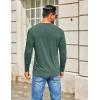 imageCOOFANDY Mens Henley Shirts Long Sleeve TShirt Lightweight Fashion Casual Pullover Tee ShirtGreen