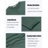 imageCOOFANDY Mens Henley Shirts Long Sleeve TShirt Lightweight Fashion Casual Pullover Tee ShirtGreen