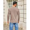 imageCOOFANDY Mens Henley Shirts Long Sleeve TShirt Lightweight Fashion Casual Pullover Tee ShirtKhaki