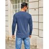 imageCOOFANDY Mens Henley Shirts Long Sleeve TShirt Lightweight Fashion Casual Pullover Tee ShirtNavy