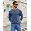 imageCOOFANDY Mens Henley Shirts Long Sleeve TShirt Lightweight Fashion Casual Pullover Tee ShirtNavy