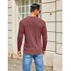 imageCOOFANDY Mens Henley Shirts Long Sleeve TShirt Lightweight Fashion Casual Pullover Tee ShirtWine Red