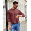 imageCOOFANDY Mens Henley Shirts Long Sleeve TShirt Lightweight Fashion Casual Pullover Tee ShirtWine Red