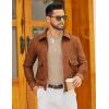 imageCOOFANDY Mens Henley Sweater Long Sleeve Textured Pullover Sweaters Casual Button Crewneck Knit SweaterBeige