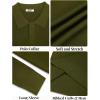 imageCOOFANDY Mens Knit Polo Sweater Long Sleeve Polo Sweaters Casual Knitted Button Collar Pullover SweaterArmy Green