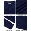 imageCOOFANDY Mens Knit Polo Sweater Long Sleeve Polo Sweaters Casual Knitted Button Collar Pullover SweaterNavy Blue