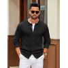 imageCOOFANDY Mens Knit Pullover Sweater Long Sleeve Casual Sweater Open Front Ribbed SweaterBlack