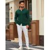 imageCOOFANDY Mens Knit Pullover Sweater Long Sleeve Casual Sweater Open Front Ribbed SweaterDark Green