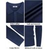 imageCOOFANDY Mens Knit Pullover Sweater Long Sleeve Casual Sweater Open Front Ribbed SweaterNavy Blue