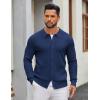 imageCOOFANDY Mens Knit Pullover Sweater Long Sleeve Casual Sweater Open Front Ribbed SweaterNavy Blue