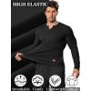 imageCOOFANDY Mens Long Sleeve Muscle T Shirts Casual VNeck Slim Fit Longline Ribbed Shirts Stretch Tee ShirtsAll Black