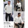 imageCOOFANDY Mens Long Sleeve Muscle T Shirts Casual VNeck Slim Fit Longline Ribbed Shirts Stretch Tee ShirtsAll White