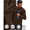 imageCOOFANDY Mens Long Sleeve Muscle T Shirts Casual VNeck Slim Fit Longline Ribbed Shirts Stretch Tee ShirtsBrown
