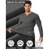 imageCOOFANDY Mens Long Sleeve Muscle T Shirts Casual VNeck Slim Fit Longline Ribbed Shirts Stretch Tee ShirtsDark Grey