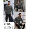 imageCOOFANDY Mens Long Sleeve Muscle T Shirts Casual VNeck Slim Fit Longline Ribbed Shirts Stretch Tee ShirtsDark Grey