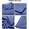 imageCOOFANDY Mens Long Sleeve Polo Shirt Casual Dress Button Polo T Shirt with Pocket Basic Lightweight Collared Golf ShirtBlue