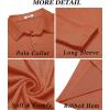 imageCOOFANDY Mens Long Sleeve Polo Shirt Casual Dress Button Polo T Shirt with Pocket Basic Lightweight Collared Golf ShirtCaramel