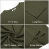 imageCOOFANDY Mens Long Sleeve T Shirts Casual Crew Neck Tee Shirts Lightweight Soft Pullover TopsArmy Green