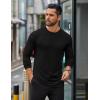 imageCOOFANDY Mens Long Sleeve T Shirts Casual Crew Neck Tee Shirts Lightweight Soft Pullover TopsBlack