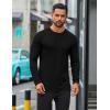 imageCOOFANDY Mens Long Sleeve T Shirts Casual Crew Neck Tee Shirts Lightweight Soft Pullover TopsBlack