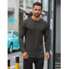imageCOOFANDY Mens Long Sleeve T Shirts Casual Crew Neck Tee Shirts Lightweight Soft Pullover TopsDark Grey
