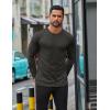 imageCOOFANDY Mens Long Sleeve T Shirts Casual Crew Neck Tee Shirts Lightweight Soft Pullover TopsDark Grey