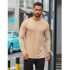 imageCOOFANDY Mens Long Sleeve T Shirts Casual Crew Neck Tee Shirts Lightweight Soft Pullover TopsKhaki