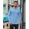 imageCOOFANDY Mens Long Sleeve T Shirts Casual Crew Neck Tee Shirts Lightweight Soft Pullover TopsLight Blue