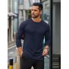imageCOOFANDY Mens Long Sleeve T Shirts Casual Crew Neck Tee Shirts Lightweight Soft Pullover TopsNavy Blue